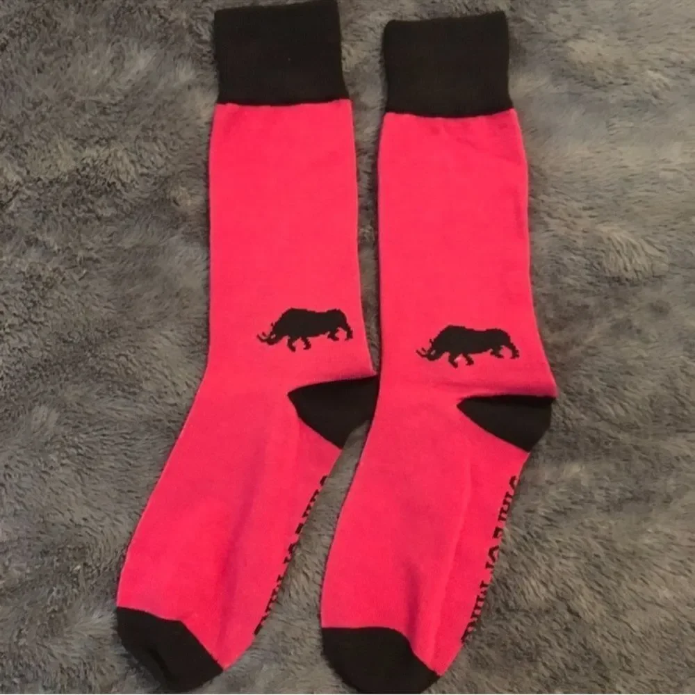 State of Mind Men's Pink and Black Casual Socks
